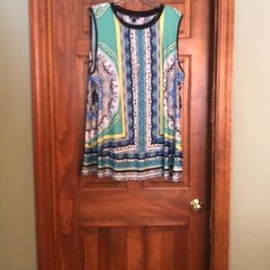 Really cute,  tunic , print top. Size 3x
